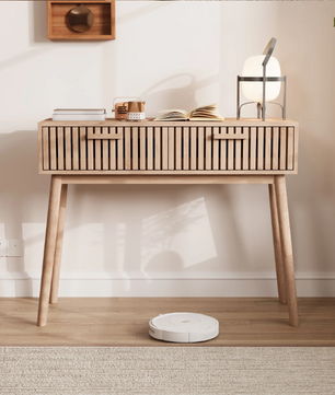 Houten Consoletafel met 2 Opbergladen – Natuurlijk Design voor Hal, Woonkamer of Slaapkamer (100 × 35 × 80 cm)