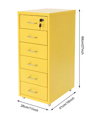 6-laags Metalen Verticale Archiefkast met Slot en Wielen – Modern en Praktisch