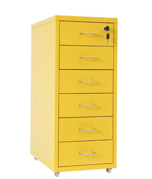 6-laags Metalen Verticale Archiefkast met Slot en Wielen – Modern en Praktisch
