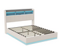 Gestoffeerd Hydraulisch Tweepersoonsbed met LED en Opbergruimte – 140/160 × 200 cm