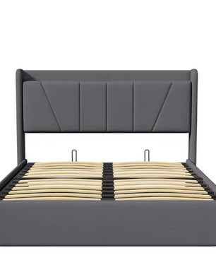 Gestoffeerd Tweepersoonsbed met USB en Hydraulische Opbergruimte – 140/160 × 200 cm