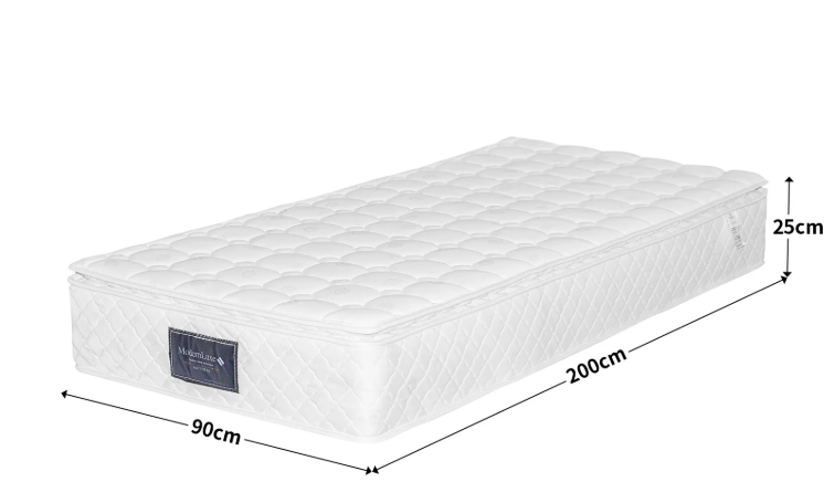 90/140/160x200 cm Binnenveringsmatras – Oeko-Tex Gecertificeerd met Gewatteerde Microvezelhoes