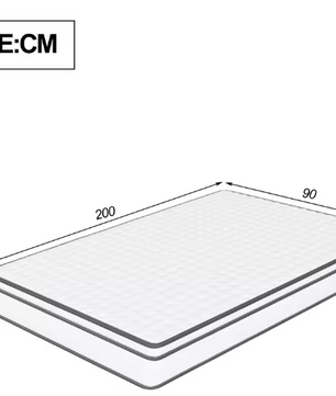 90x200x25 cm Pocket Spring Matras – Ultrageluiddichte Matras met Comfortschuim en Ademend Oppervlak