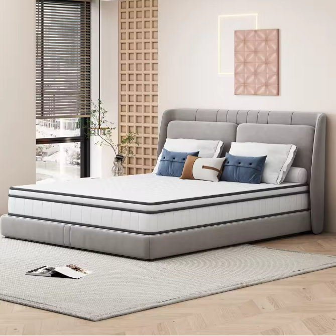 90x200x25 cm Pocket Spring Matras – Ultrageluiddichte Matras met Comfortschuim en Ademend Oppervlak