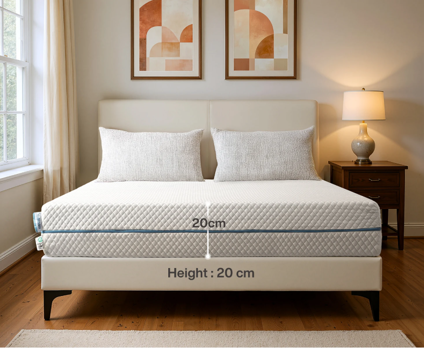 Koudschuimmatras 140x200 cm – 7-Zone H3 Medium Stevig, Ademend en Wasbare Hoes