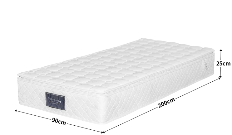 Veerkernmatras 90x200, 140x200, 160x200 cm – 25 cm Hoog, Ademend en Allergievriendelijk