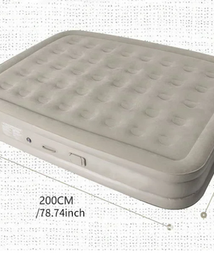 Opblaasbaar Luchtbed met Ingebouwde Pomp – Zelfopblazend Matras voor Kamperen en Binnengebruik