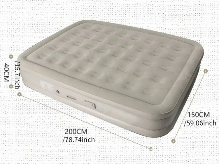 Opblaasbaar Luchtbed met Ingebouwde Pomp – Zelfopblazend Matras voor Kamperen en Binnengebruik