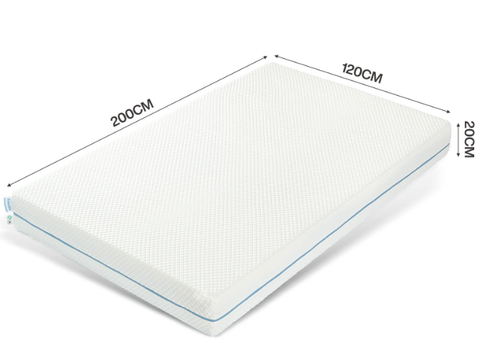 Koudschuimmatras 120x200 cm – 7-Zone H3 Medium Stevig, Ademend en Wasbare Hoes