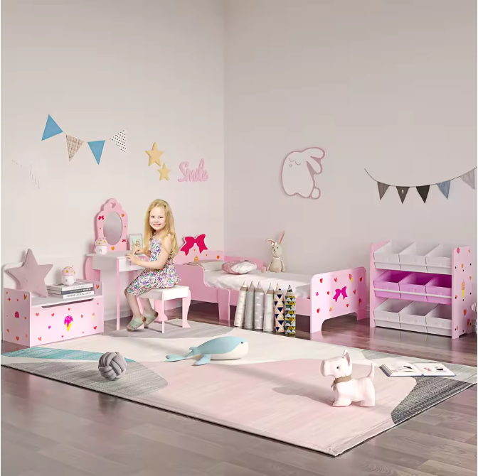Zonekiz Houten Kinderbed 143x74x59 cm – Voor Kinderen van 3-6 Jaar