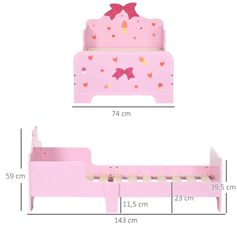 Zonekiz Houten Kinderbed 143x74x59 cm – Voor Kinderen van 3-6 Jaar
