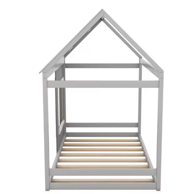 Huis Kinderbed 90x200 cm – Met Dak en Ramen, Modern en Stevig