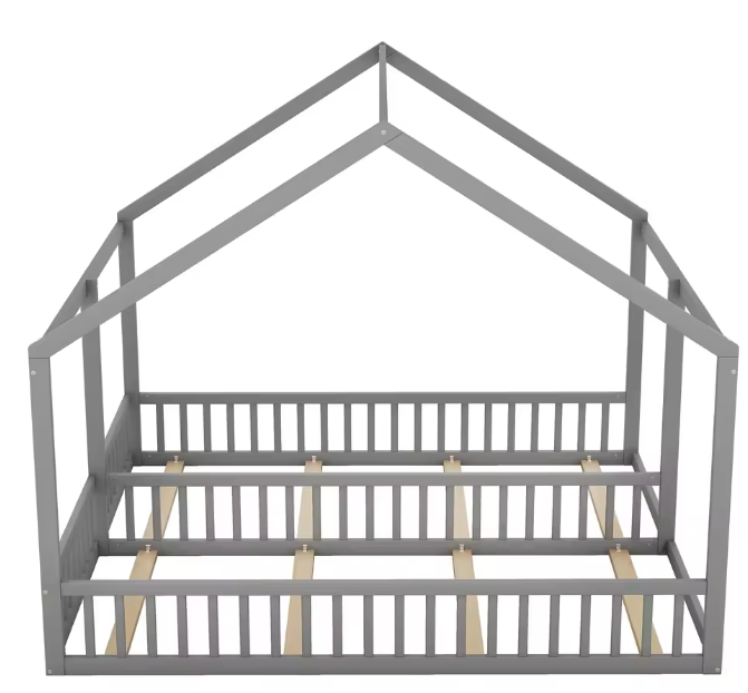 Kindercabine Bed 90x200 cm – 2-in-1 Huisbed voor Twee Personen