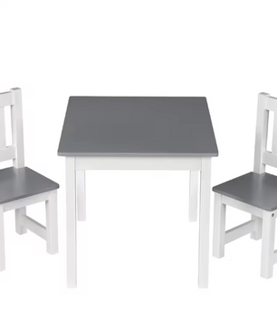 Kindertafel met 2 Stoelen – Houten Studie-, Speel- en Knutselset voor Kleuters