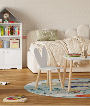 Kindertafel met 2 Stoelen – Activiteitentafelset voor Eten, Leren en Spelen