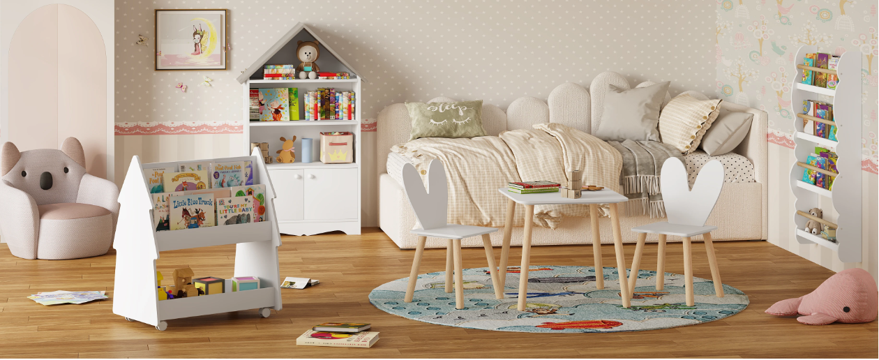 Kindertafel met 2 Stoelen – Activiteitentafelset voor Eten, Leren en Spelen