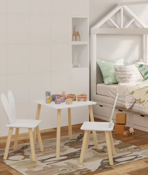 Kindertafel met 2 Stoelen – Activiteitentafelset voor Eten, Leren en Spelen