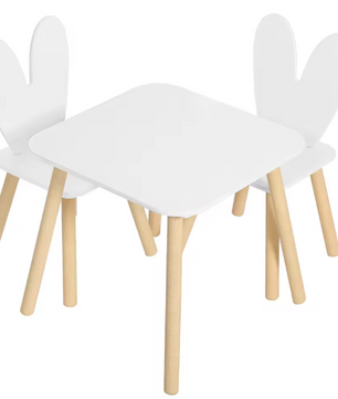 Kindertafel met 2 Stoelen – Activiteitentafelset voor Eten, Leren en Spelen