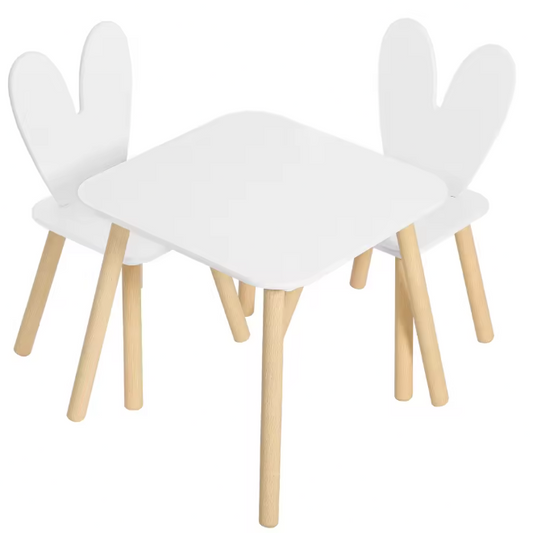 Kindertafel met 2 Stoelen – Activiteitentafelset voor Eten, Leren en Spelen