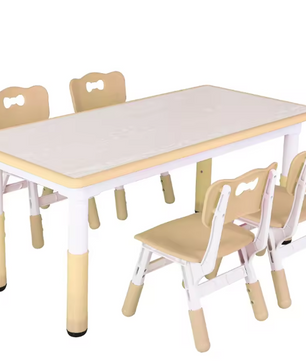 In Hoogte Verstelbare Kindertafel met 4 Stoelen – Activiteitenset