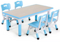 In Hoogte Verstelbare Kindertafel met 4 Stoelen – Activiteitenset