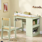 Kindertafel met Stoel – DIY Kinderbureau met Stickers en Opbergruimte