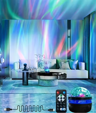 LED Sterrenhemel en Noorderlicht Projector – Draaibare Projectielamp met Afstandsbediening