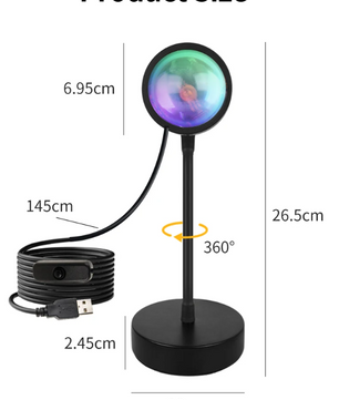 Slimme Zonsondergang Projectorlamp – RGB LED Nachtlamp met App en Afstandsbediening