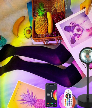 Slimme Zonsondergang Projectorlamp – RGB LED Nachtlamp met App en Afstandsbediening