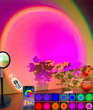 Slimme Zonsondergang Projectorlamp – RGB LED Nachtlamp met App en Afstandsbediening