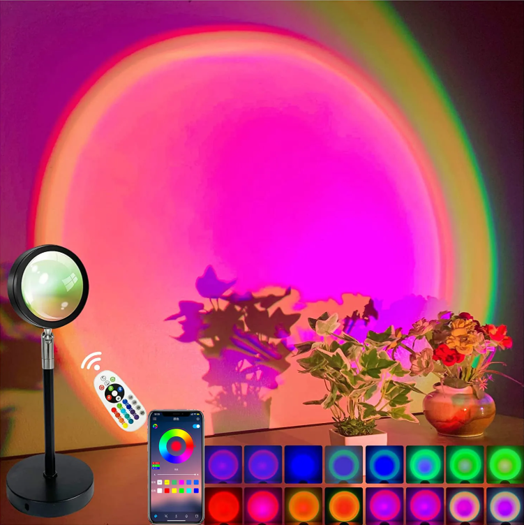 Slimme Zonsondergang Projectorlamp – RGB LED Nachtlamp met App en Afstandsbediening