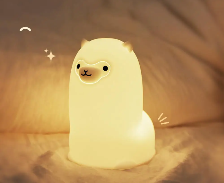 Alpaca LED Nachtlampje – Oplaadbare Siliconen Lamp met Touch en RGB