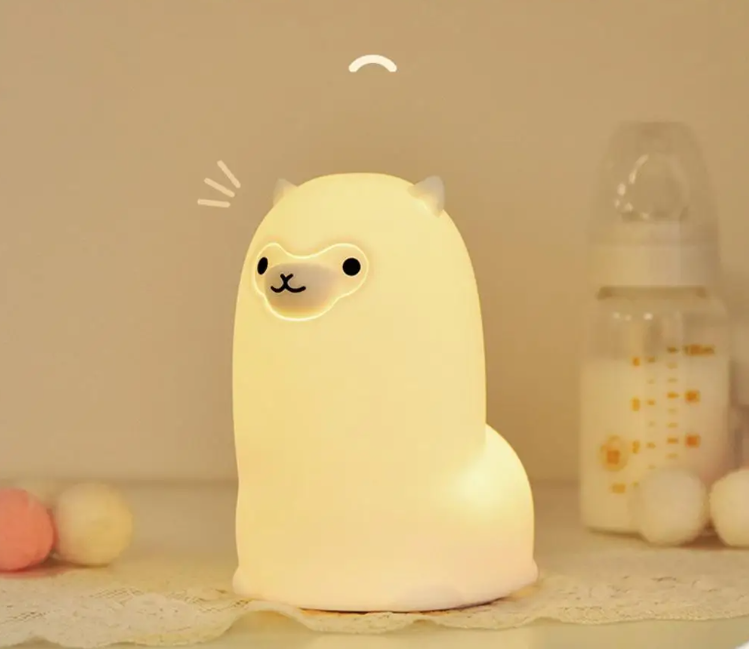 Alpaca LED Nachtlampje – Oplaadbare Siliconen Lamp met Touch en RGB
