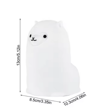 Alpaca LED Nachtlampje – Oplaadbare Siliconen Lamp met Touch en RGB