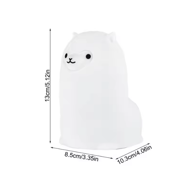 Alpaca LED Nachtlampje – Oplaadbare Siliconen Lamp met Touch en RGB