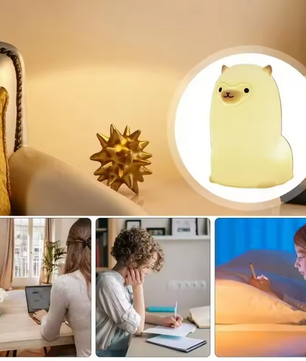 Alpaca LED Nachtlampje – Oplaadbare Siliconen Lamp met Touch en RGB