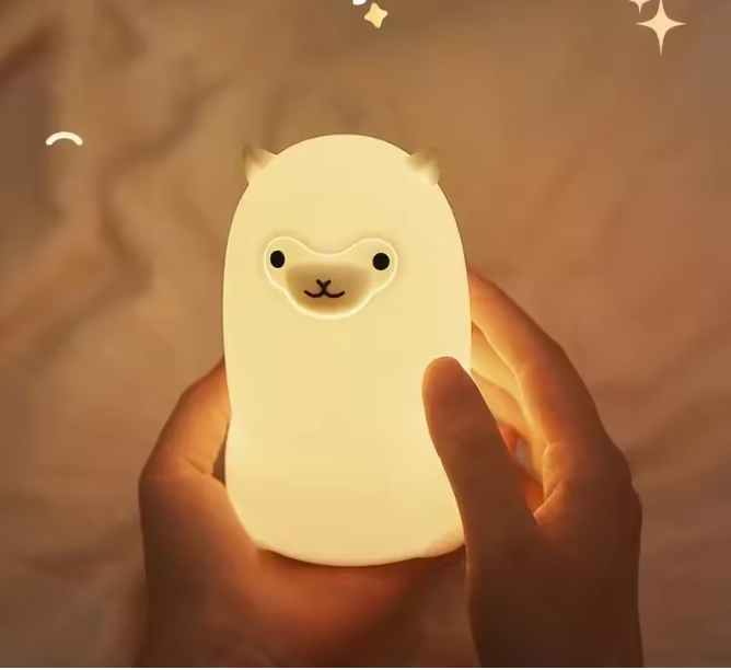 Alpaca LED Nachtlampje – Oplaadbare Siliconen Lamp met Touch en RGB
