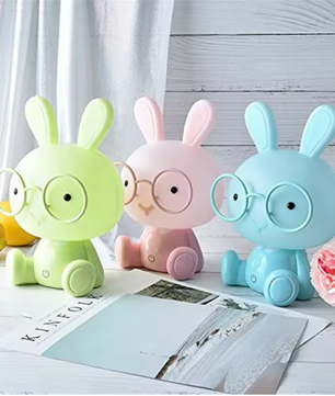 Konijn LED Nachtlampje met Touch – Cartoon Bunny Tafellamp