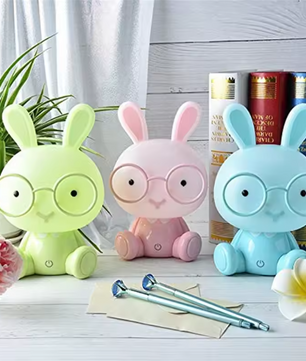 Konijn LED Nachtlampje met Touch – Cartoon Bunny Tafellamp