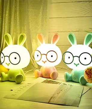 Konijn LED Nachtlampje met Touch – Cartoon Bunny Tafellamp