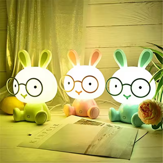 Konijn LED Nachtlampje met Touch – Cartoon Bunny Tafellamp