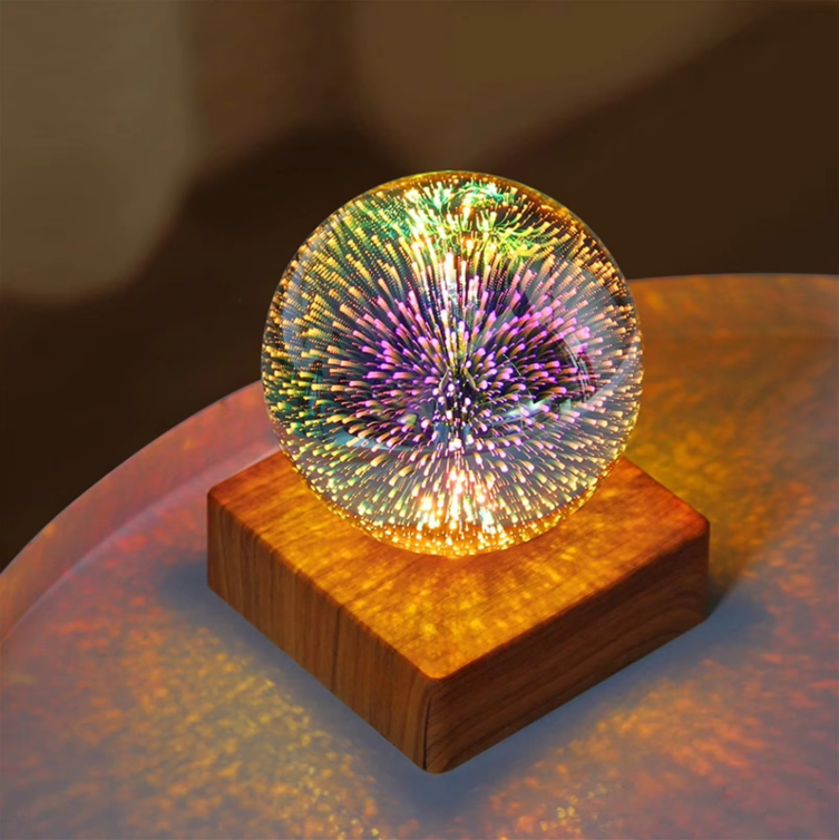 3D Vuurwerk Tafellamp – Romantische Sfeerverlichting voor Slaapkamer en Studie