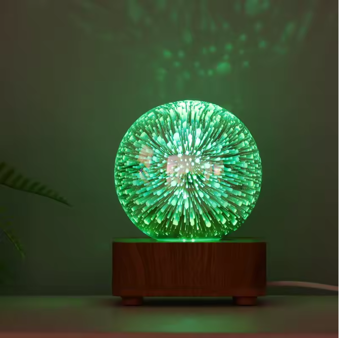 3D Vuurwerk Tafellamp – Romantische Sfeerverlichting voor Slaapkamer en Studie