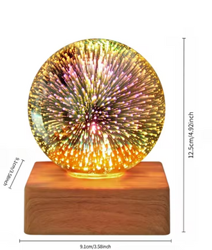 3D Vuurwerk Tafellamp – Romantische Sfeerverlichting voor Slaapkamer en Studie