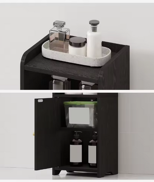 Smalle Badkamerkast met Deuren en Verstelbare Planken