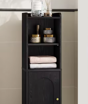 Smalle Badkamerkast met Deuren en Verstelbare Planken