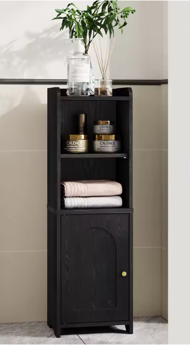 Smalle Badkamerkast met Deuren en Verstelbare Planken