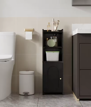 Smalle Badkamerkast met Deuren en Verstelbare Planken