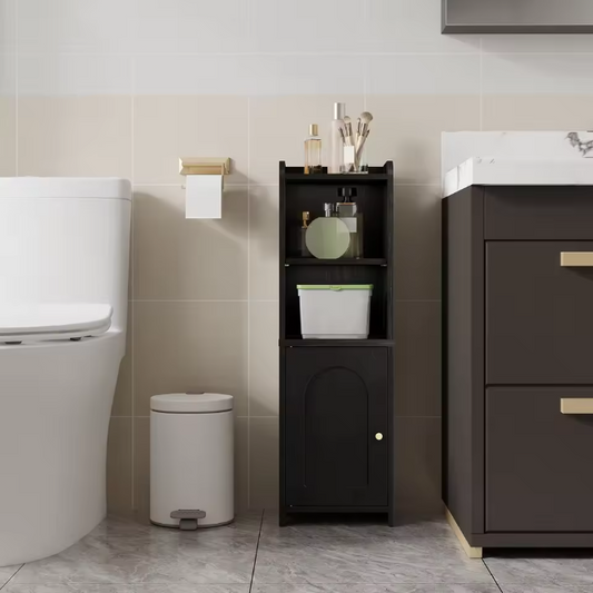 Smalle Badkamerkast met Deuren en Verstelbare Planken