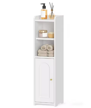 Smalle Badkamerkast met Deuren en Verstelbare Planken